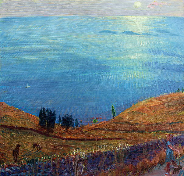 ‘THE AEGEAN FROM TINOS: SUMMER SUNSET‘